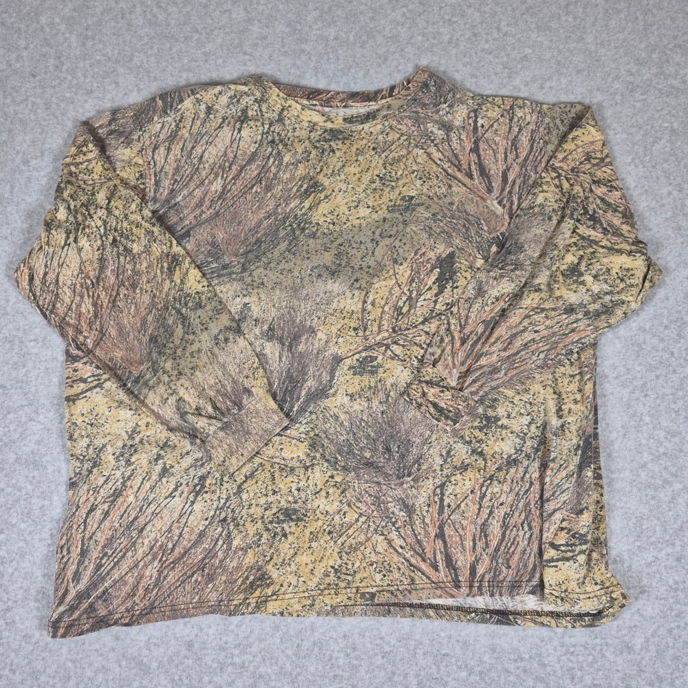 Game Winner Long Sleeve Shirt Mens 3XL Camo Hunting Outdoor Cotton Crew Neck